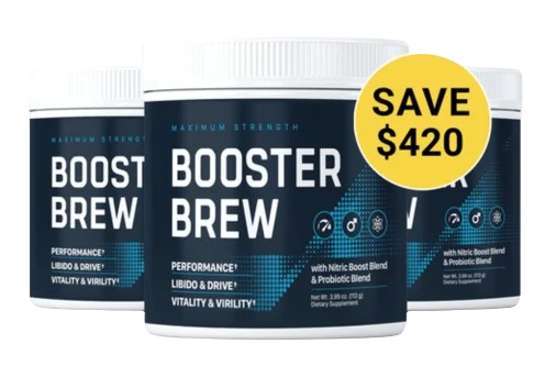 Booster Brew Male Enhancement Supplement Bottles